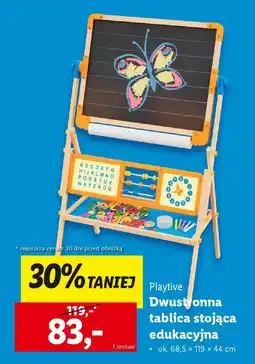 Lidl Playtive Dwustronna tablica stojąca edukacyjna oferta