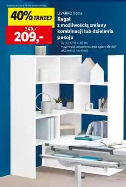 Lidl LIVARNO home Regał z możliwością zmiany kombinacji lub dzielenia pokoju oferta