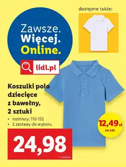 Lidl Koszulki polo dziecięce z bawełny oferta