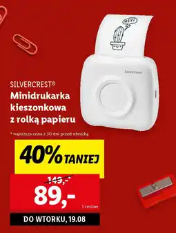 Lidl SILVERCREST Minidrukarka kieszonkowa z rolką papieru oferta