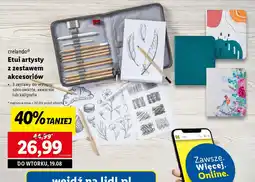 Lidl Crelando Etui artysty z zestawem akcesoriów oferta