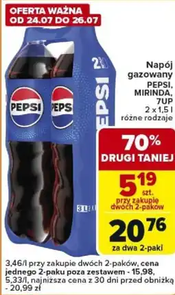 Carrefour Express Napój gazowany PEPSI, MIRINDA, 7UP oferta