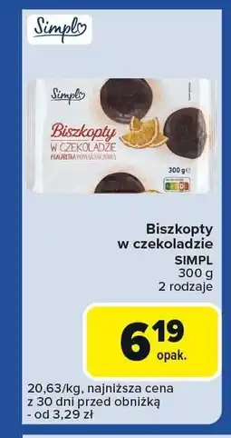 Carrefour Express Biszkopty w czekoladzie Simpl oferta