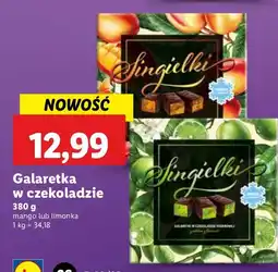Lidl Cukierki Galaretka w czekoladzie limonka Singielki oferta