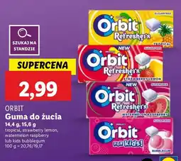 Lidl Guma do żucia Orbit Refreshers tropical oferta