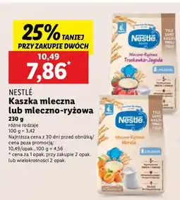 Lidl Kaszka mleczna Nestlé mleczno-ryżowa różne rodzaje oferta