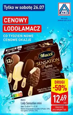 ALDI Lody Sensation mini Classic, Almond, White Milk Chocolate Mucci oferta