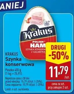 ALDI Szynka konserwowa KRAKUS oferta
