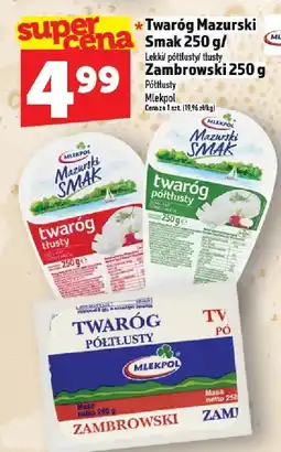 Topaz Twaróg Mazurski Smak półtłusty Mlekpol oferta