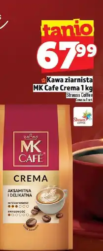 Topaz Kawa ziarnista MK Cafe Crema 1kg Strauss Coffee oferta