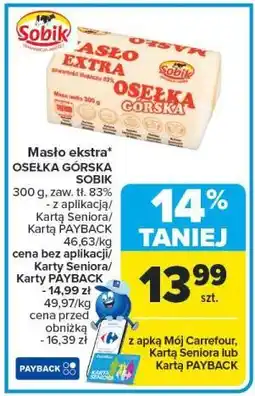 Carrefour Masło Osełka Górska Sobik 300g oferta