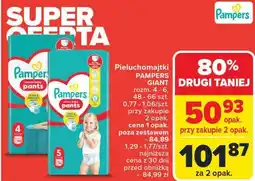 Carrefour Pieluchomajtki pampers Giant oferta