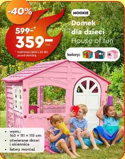 Biedronka MOOKIE Domek dla dzieci House of fun oferta