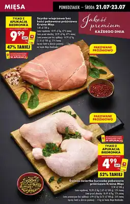 Biedronka Ćwiartka kurczaka pakowana próżniowo Kraina Mięs oferta