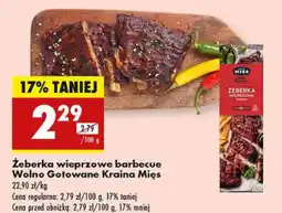 Biedronka Żeberka wieprzowe barbecue Wolno Gotowane Kraina Mięs oferta