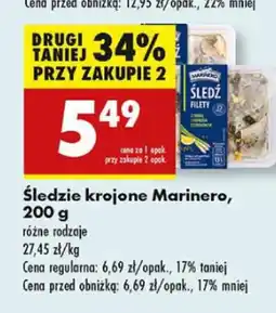 Biedronka Śledź krojony Marinero oferta