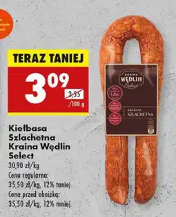 Biedronka Kiełbasa Szlachetna Kraina Wędlin Select oferta