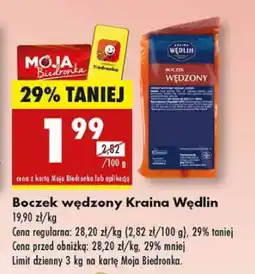 Biedronka Boczek wędzony Kraina Wędlin oferta