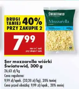 Biedronka Ser mozzarella wiórki Światowid oferta