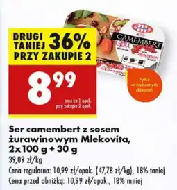 Biedronka Ser camembert z sosem żurawinowym Mlekovita oferta