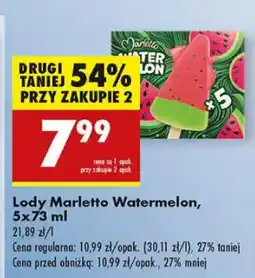 Biedronka Lody Marletto Watermelon oferta