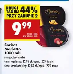 Biedronka Sorbet Marletto mango, truskawka oferta