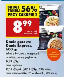 Biedronka Danie gotowe Express kebab z kurczaka z warzywami Danie Express oferta