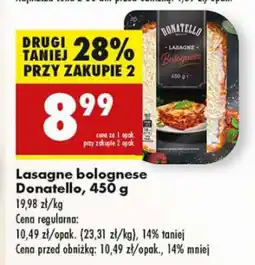 Biedronka Lasagne bolognese Donatello oferta