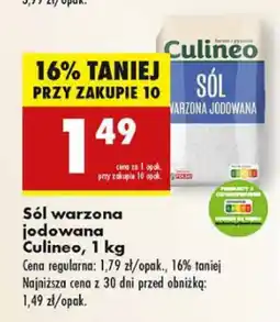 Biedronka Sól warzona jodowana Culineo oferta