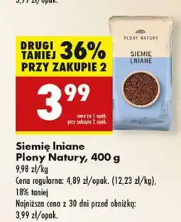 Biedronka Siemię lniane Płony Natury oferta