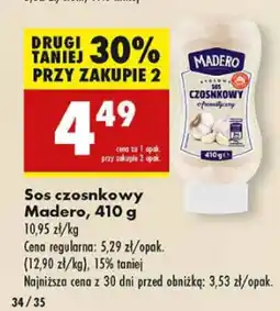 Biedronka Sos czosnkowy Madero oferta