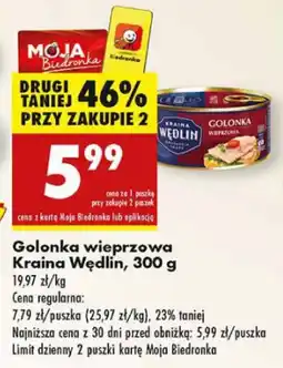 Biedronka Golonka wieprzowa Kraina Wędlin oferta