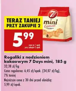 Biedronka Rogaliki z nadzieniem kakaowym 7 Days mini oferta