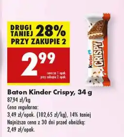 Biedronka Baton Kinder Crispy oferta