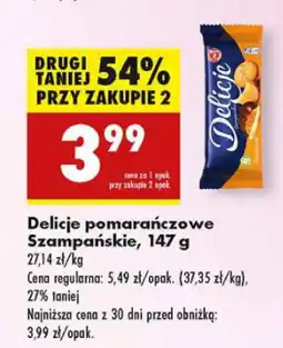Biedronka Delicje pomarańczowe Szampańskie oferta