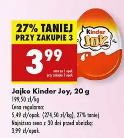 Biedronka Jajko Kinder Joy oferta