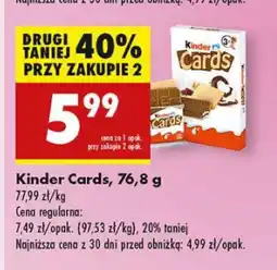 Biedronka Wafelek Kinder Cards oferta