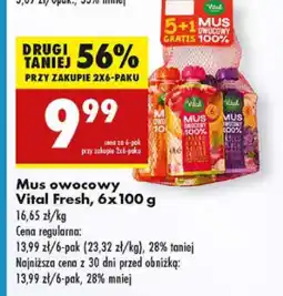 Biedronka Mus owocowy Vital Fresh oferta