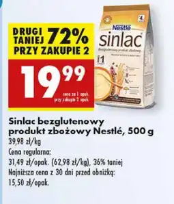 Biedronka Kaszka Sinlac bezglutenowa Nestle oferta