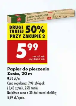 Biedronka Papier do pieczenia Zosia oferta