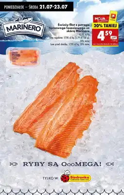 Biedronka Filet z pstrąga łososiowego ze skórą Marinero oferta