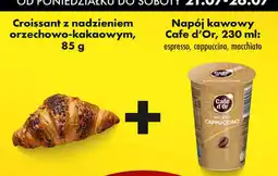Biedronka Zestaw croissant z nadzieniem orzechowo-kakaowym 85g + napój kawowy Cafe d'Or 230ml oferta