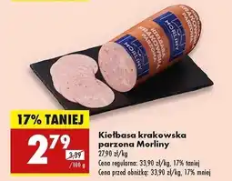 Biedronka Kiełbasa krakowska parzona Morliny oferta