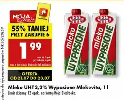 Biedronka Mleko UHT wypasione 3,2% Mlekovita oferta