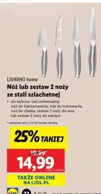 Lidl LIVARNO home Nóż lub zestaw 2 noży ze stali szlachetnej oferta