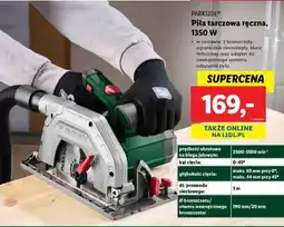 Lidl Piła tarczowa ręczna, 1350 W oferta