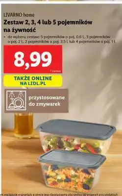 Lidl LIVARNO home Zestaw pojemników na żywność oferta