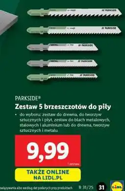 Lidl PARKSIDE Zestaw 5 brzeszczotów do piły oferta