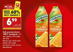 Biedronka Sok pomarańcza 100% Tymbark, 1 l oferta