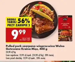 Biedronka Pulled pork szarpana wieprzowina Wolno Gotowane Kraina Mies, 400 g oferta